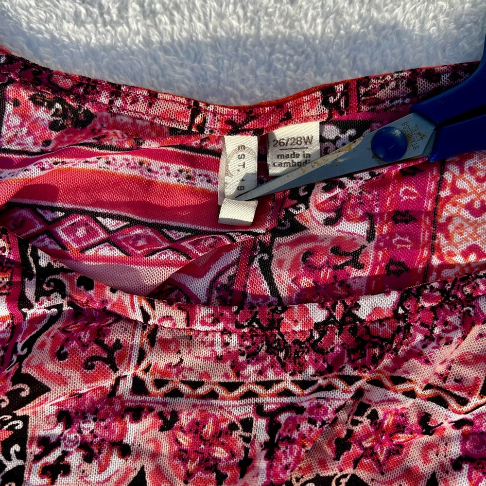est 1946 Floral Patchwork Kimono Sleeve Top 26/28W - Picture 2 of 8